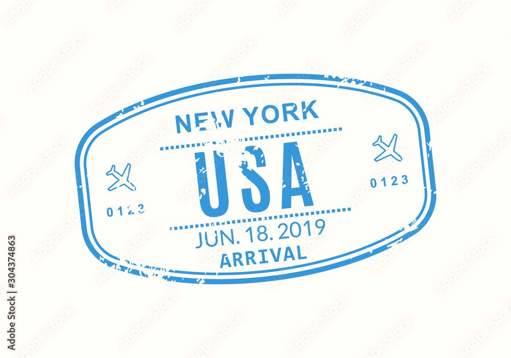 Set Travel Visa Stamps Passports International Immigration Office Stamps  Arrival Stock Vector by ©Yevgenij_D 226596058