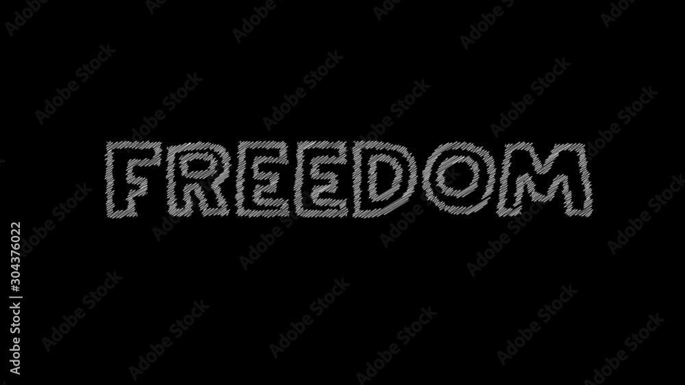 freedom word scratched letters on black background freedom word scratched letters on black background