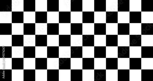 Traditional Black And White Chequered Start Flag