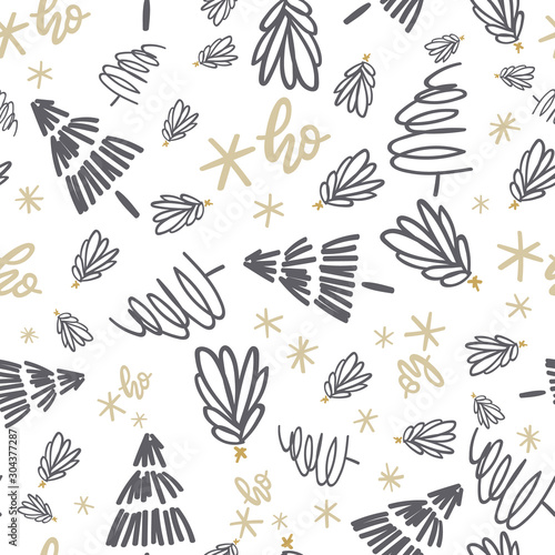 Wallpaper Mural Vector Seamless Christmas Trees festive repeat pattern Torontodigital.ca