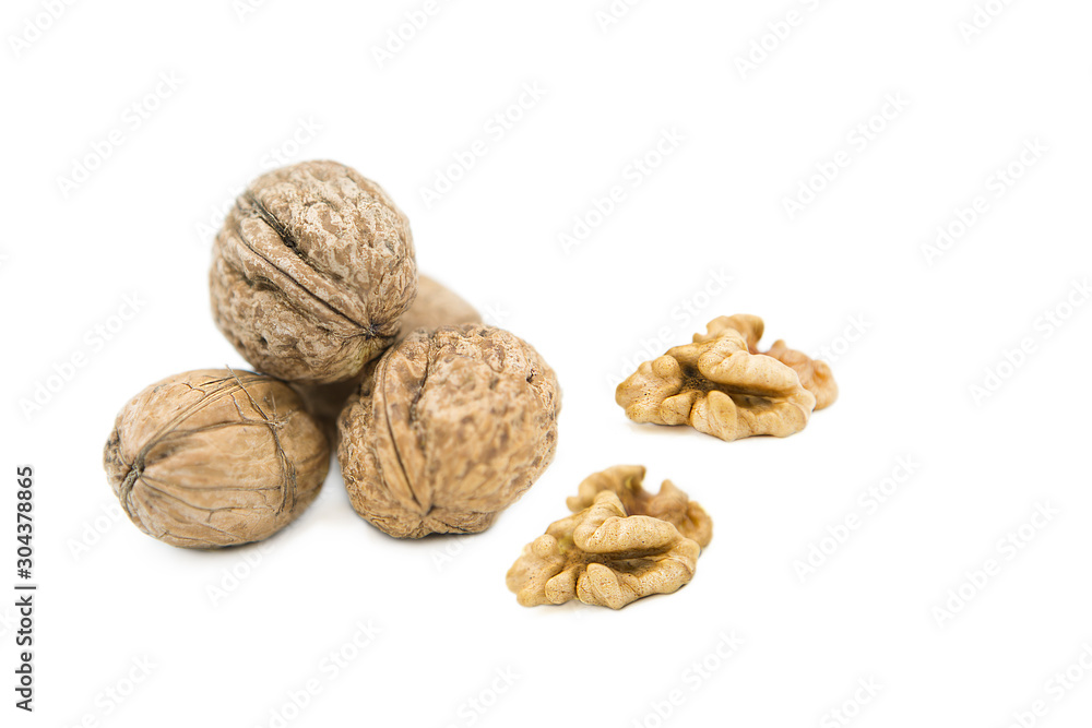 organic walnuts isolated on white background organic walnuts isolated on white background