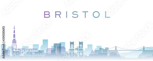 Bristol Transparent Layers Gradient Landmarks Skyline
