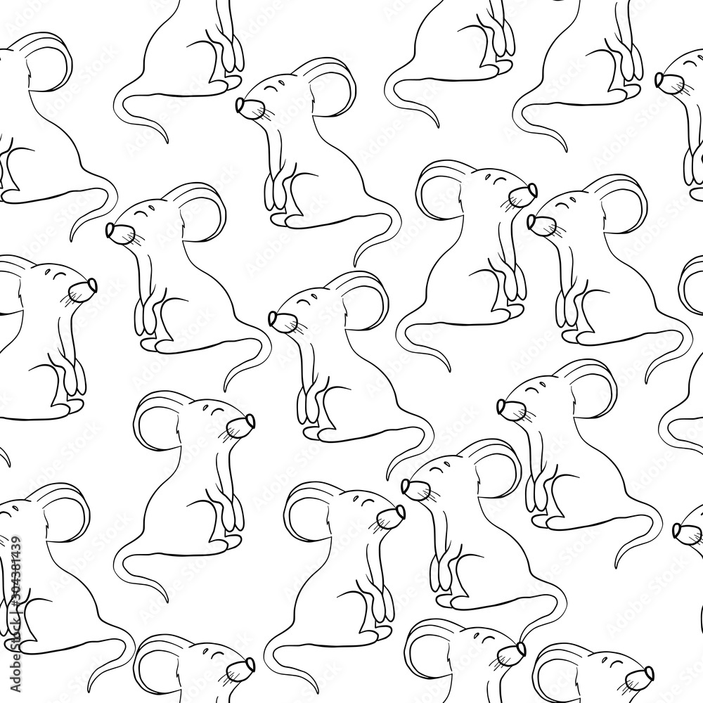 mouse pattern vector illustration isolated on white background