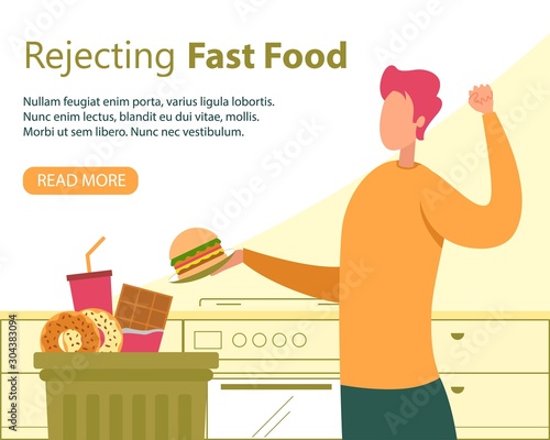 Healthy Nutrition for Weight Loss Vector Banner