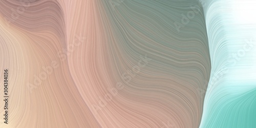 modern curvy waves background design with rosy brown, light slate gray and lavender color