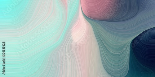 modern curvy waves background illustration with pastel blue, dark slate gray and slate gray color