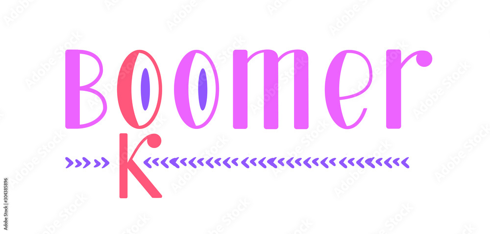 OK Boomer, lettering design. Internet meme, phrase popular among young people. Vector illustration for t-shirt print or card. Isolated on white. OK Boomer, lettering design. Internet meme, phrase popular among young people. Vector illustration for t-shirt print or card. Isolated on white.