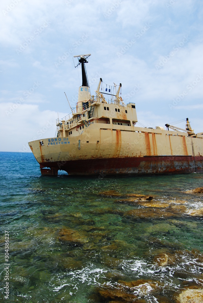 ship wreck off the coast of Cyprus ship wreck off the coast of Cyprus
