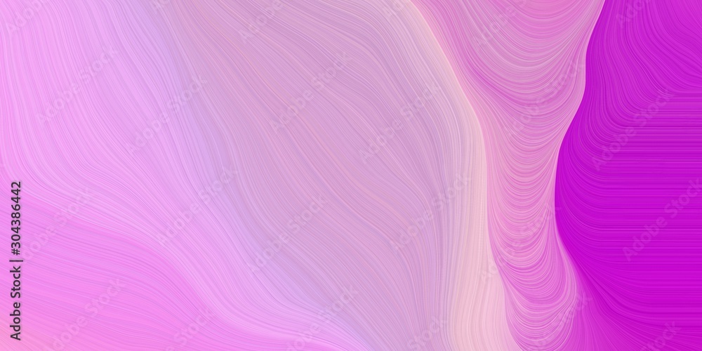 Fototapeta premium elegant curvy swirl waves background design with plum, dark orchid and orchid color