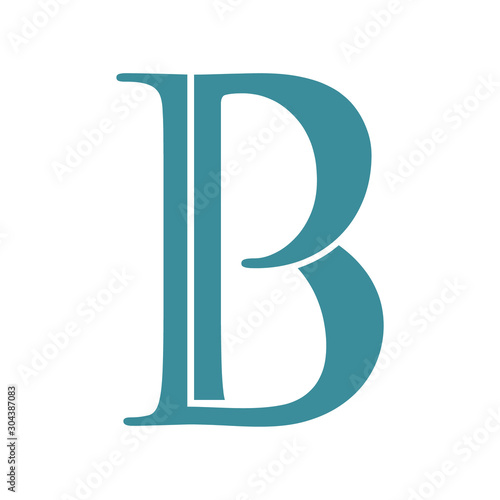 Initial BP  letter vector logo template