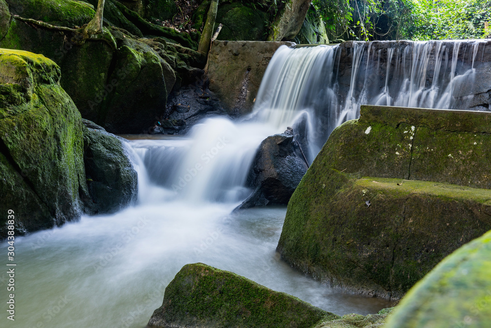 Obraz premium Amazig Waterfall at the Secret Buddha Garden on Ko Samui, Thailand