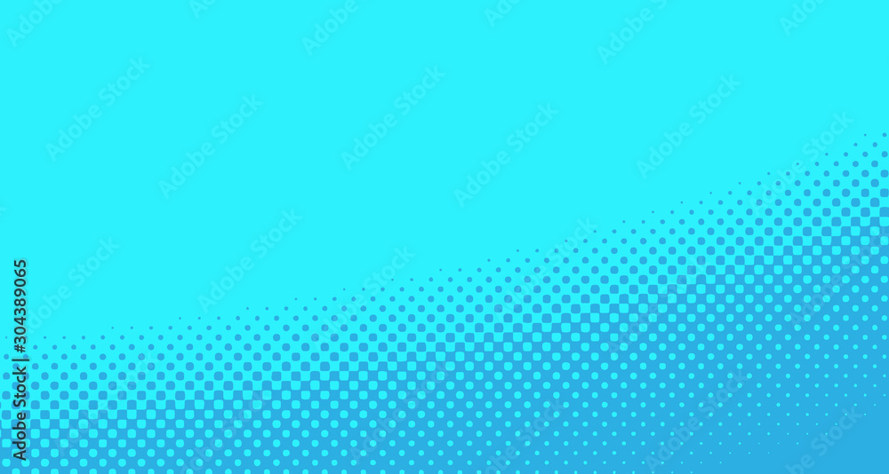 Blue halftone pop art background abstract vector comics style blank layout template with clouds beams and isolated dots pattern. For sale banner for your designe 1960s. with copy space eps10 Blue halftone pop art background abstract vector comics style blank layout template with clouds beams and isolated dots pattern. For sale banner for your designe 1960s. with copy space eps10