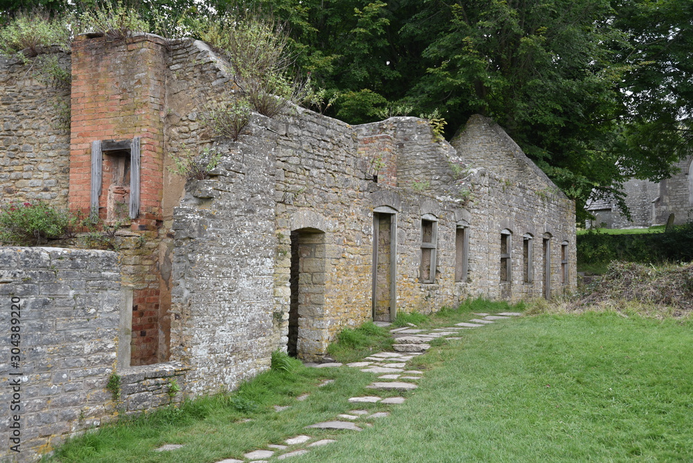 ruins of old village