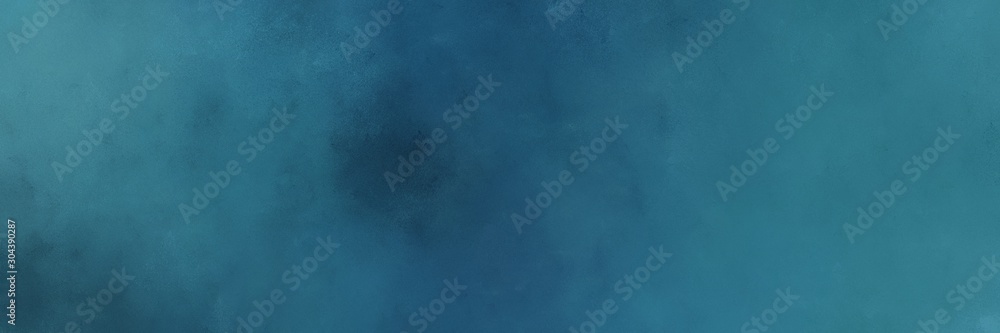 painting vintage background illustration with teal blue, very dark blue and blue chill colors and space for text or image. can be used as header or banner