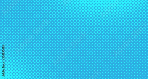 Blue halftone pop art background abstract vector comics style blank layout template with clouds beams and isolated dots pattern. For sale banner for your designe 1960s. with copy space eps10