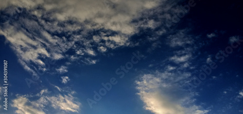 Morning sky with white clouds