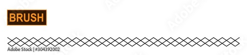 Decorative diamond valance stitch illustrator brush for fashion and digital illustration. Embroidery stitch. Colorable and customizable brush.	