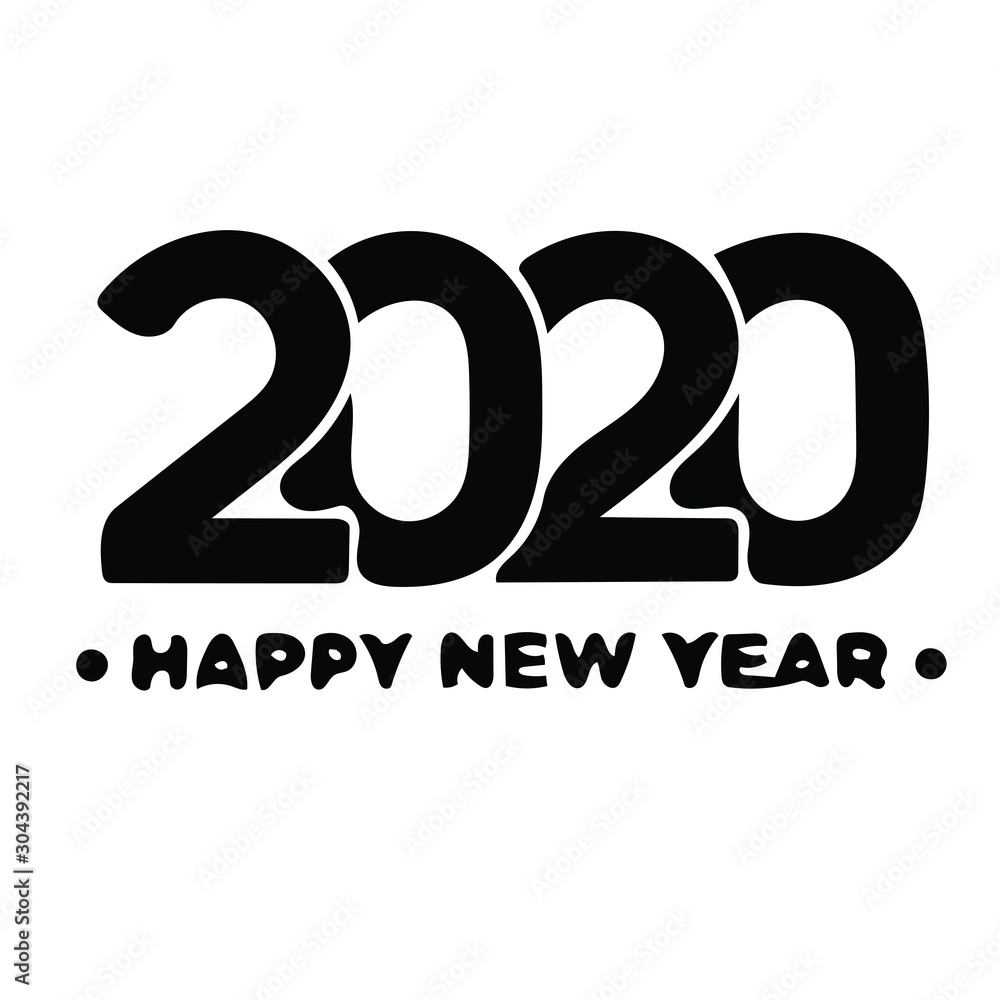 Happy New Year 2020 logo text design.Vector illustration Happy New Year 2020 logo text design.Vector illustration