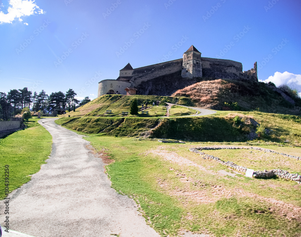 Romania Rasnov ancient fortress in Autumn