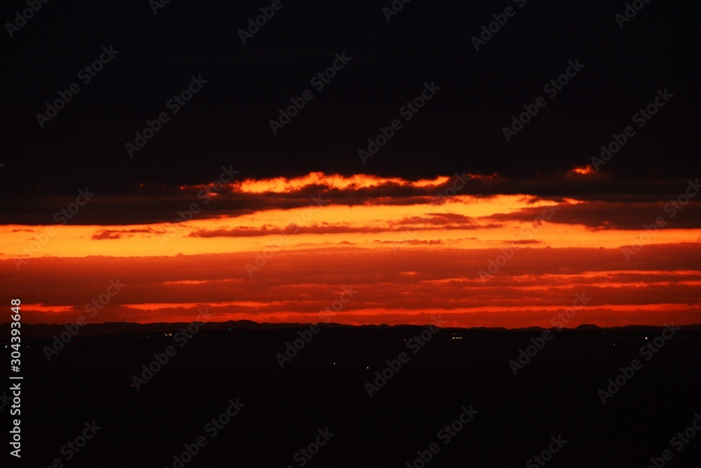 Background material / Spectacle of the sky before sunrise.