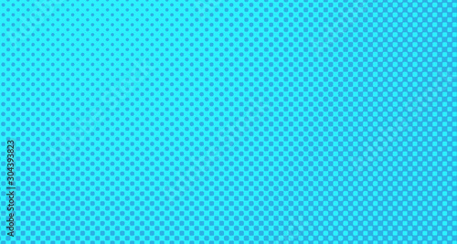 Wallpaper Mural Blue halftone pop art background abstract vector comics style blank layout template with clouds beams and isolated dots pattern. For sale banner for your designe 1960s. with copy space eps10 Torontodigital.ca