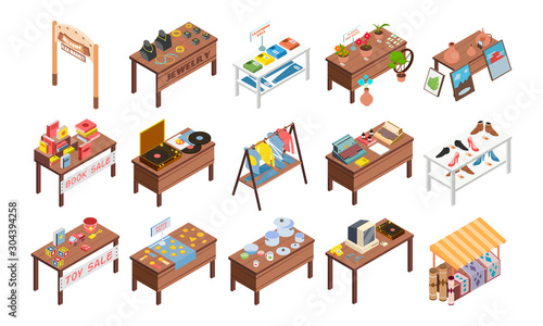 Flea Market Stalls Set
