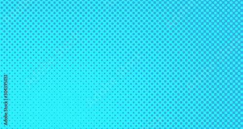Wallpaper Mural Blue halftone pop art background abstract vector comics style blank layout template with clouds beams and isolated dots pattern. For sale banner for your designe 1960s. with copy space eps10 Torontodigital.ca