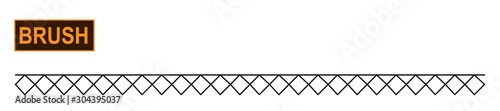 Decorative abstract square stitch illustrator brush for fashion and digital illustration. Embroidery stitch. Colorable and customizable brush.	