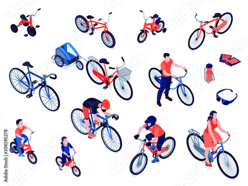 Bicycles Isometric Set 