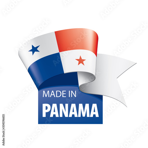 Panama flag, vector illustration on a white background