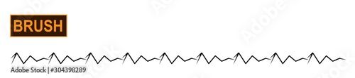 Decorative abstract chain illustrator brush for digital illustration. Embroidery valance stitch. Colorable and customizable brush.	