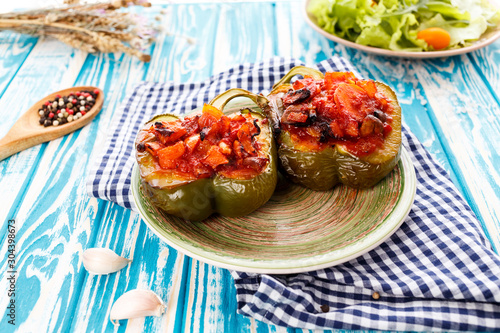 Baked Peppers stuffed vegetables