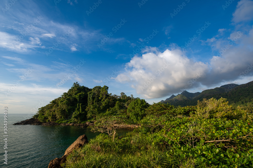 Landscape of Koh Chang island in Thailand