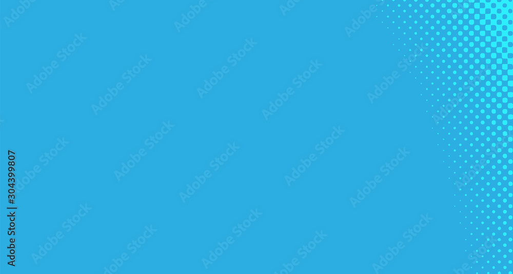Blue halftone pop art background abstract vector comics style blank layout template with clouds beams and isolated dots pattern. For sale banner for your designe 1960s. with copy space eps10 Blue halftone pop art background abstract vector comics style blank layout template with clouds beams and isolated dots pattern. For sale banner for your designe 1960s. with copy space eps10