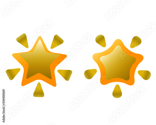 Glowing star vector icon