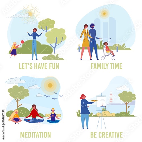 People Lead Healthy, Active and Creative Lifestyle