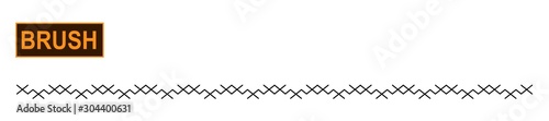 Decorative cross stitch illustrator brush for fashion and digital illustration. Embroidery stitch. Colorable and customizable brush.	