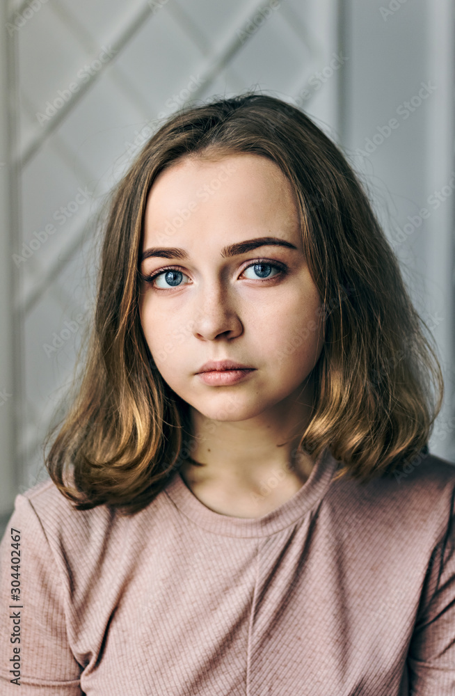 Close-up portrait of a young girl Close-up portrait of a young girl