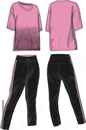 Garment Collection sportswear women vector