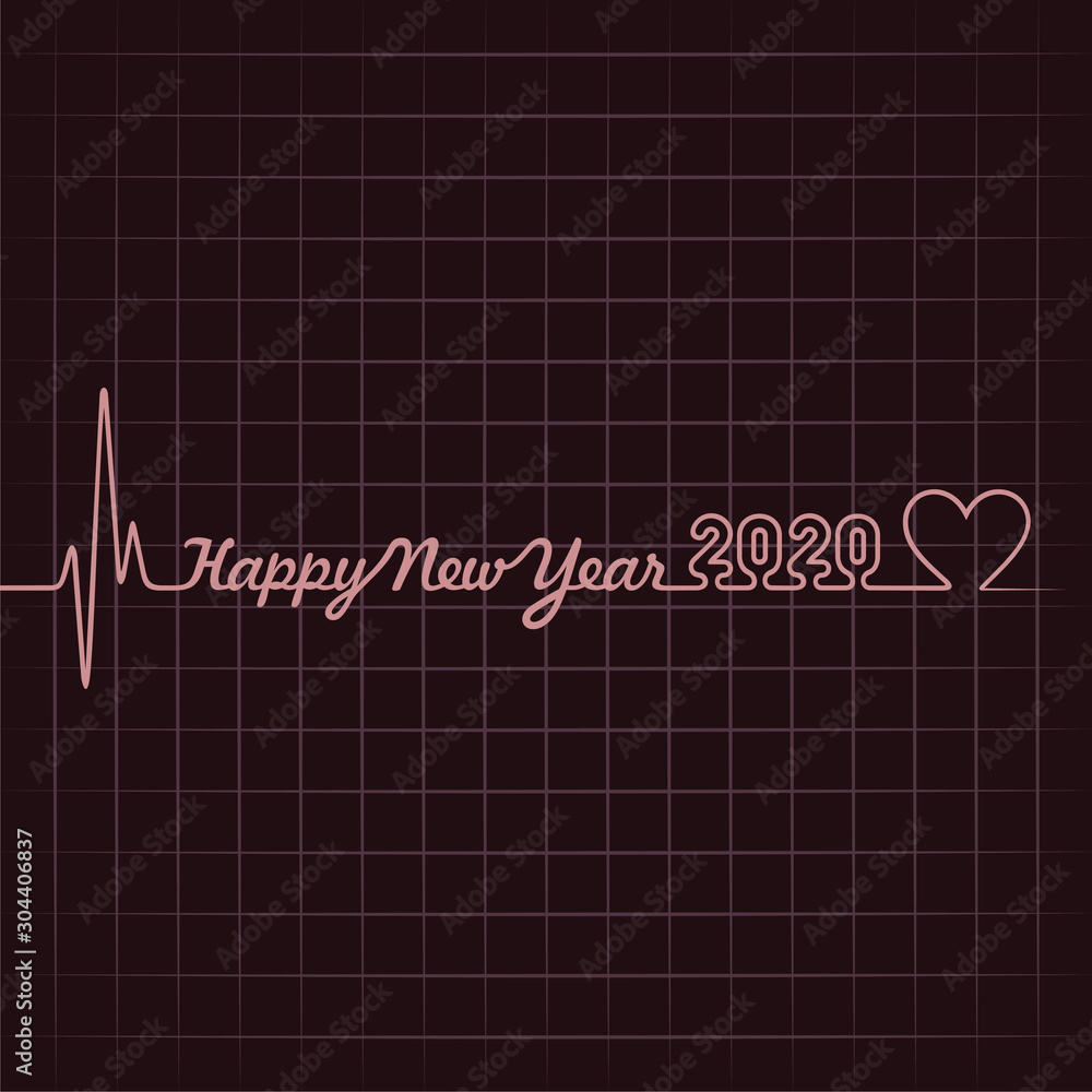 Illustration of greeting for new year 2020 Illustration of greeting for new year 2020