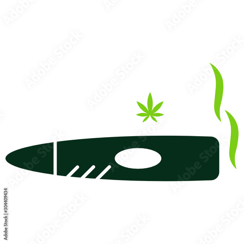 Marijuana Cigar concept vector Smoking icon design