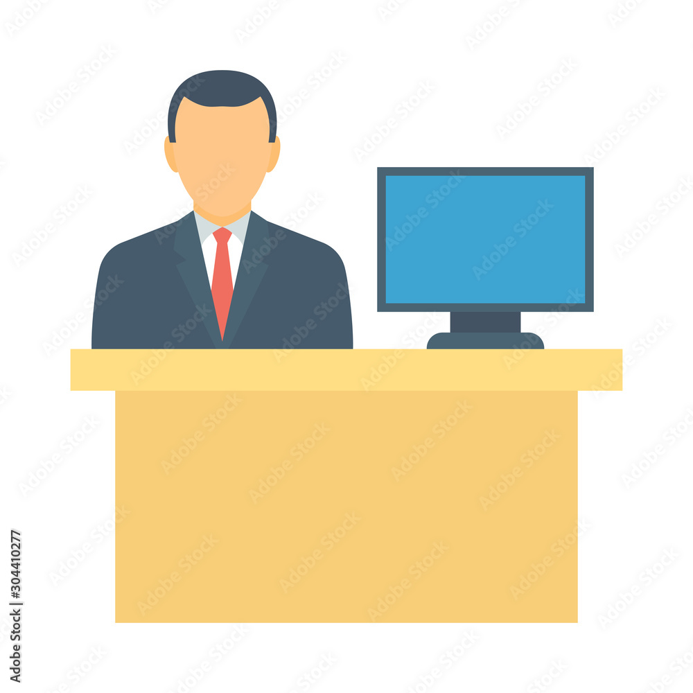 Reception Vector illustration. Modern flat Icon for Business & Office. Reception Vector illustration. Modern flat Icon for Business & Office.