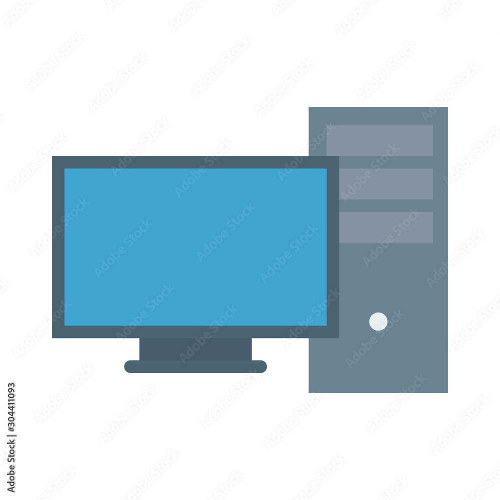 Computer Vector illustration. Modern flat Icon for Business & Office. Computer Vector illustration. Modern flat Icon for Business & Office.