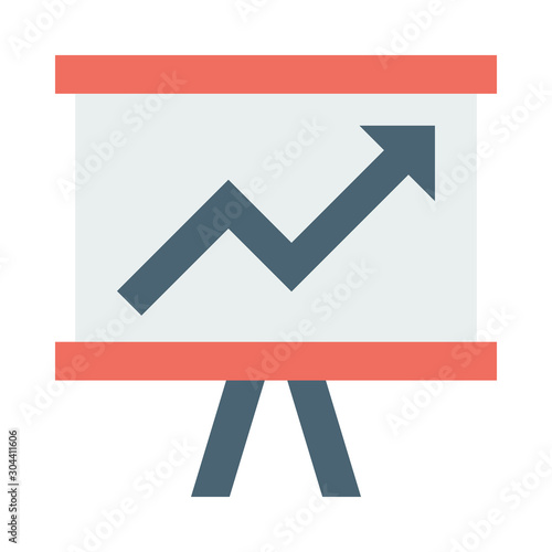 Growth Chart Vector illustration. Modern flat design graphic elements. 