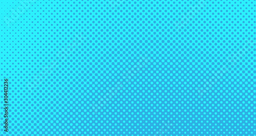 Blue halftone pop art background abstract vector comics style blank layout template with clouds beams and isolated dots pattern. For sale banner for your designe 1960s. with copy space eps10