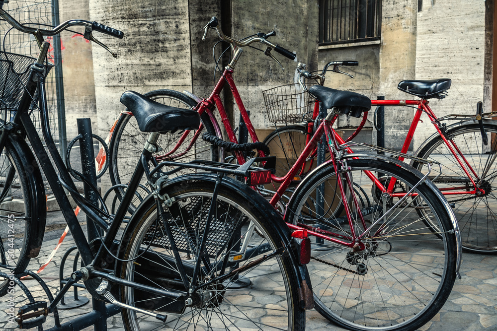 Old bicycles in Bologna