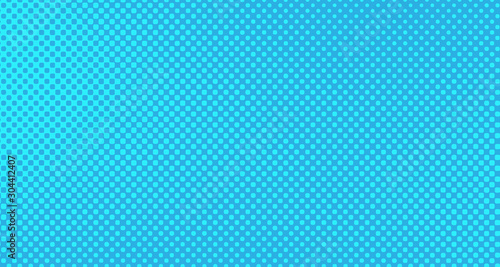 Blue halftone pop art background abstract vector comics style blank layout template with clouds beams and isolated dots pattern. For sale banner for your designe 1960s. with copy space eps10