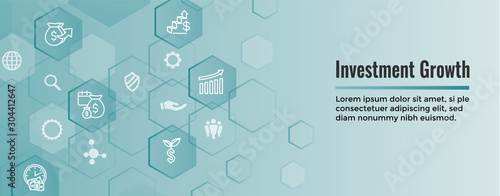 Banking, Investments and Growth Icon Set - Dollar Symbols, etc