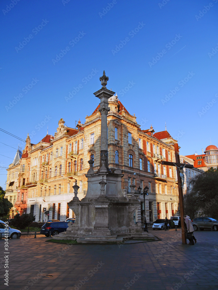 old town square in Lviv