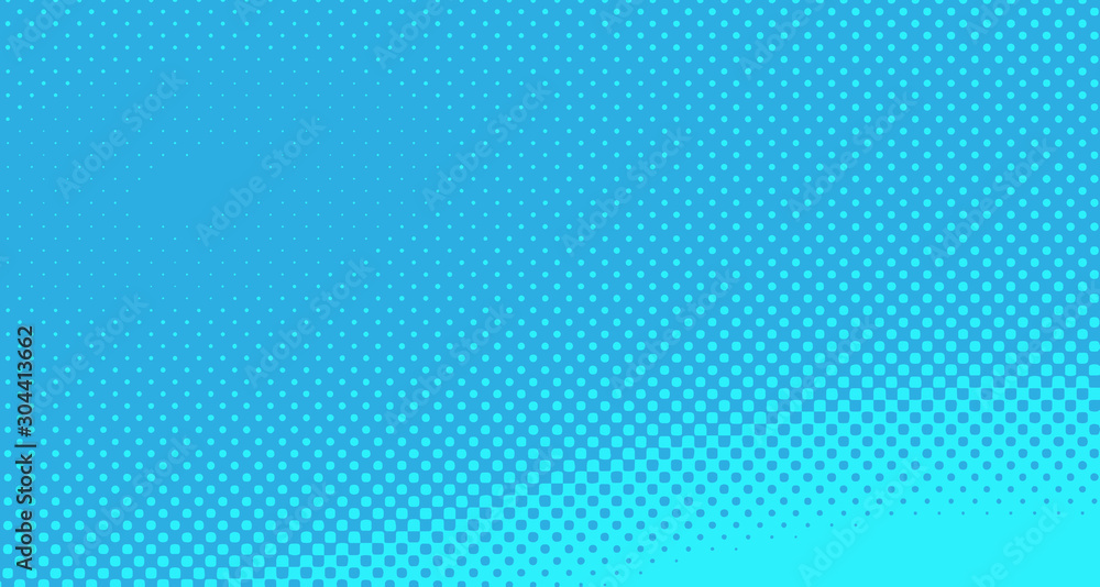 Blue halftone pop art background abstract vector comics style blank layout template with clouds beams and isolated dots pattern. For sale banner for your designe 1960s. with copy space eps10 Blue halftone pop art background abstract vector comics style blank layout template with clouds beams and isolated dots pattern. For sale banner for your designe 1960s. with copy space eps10
